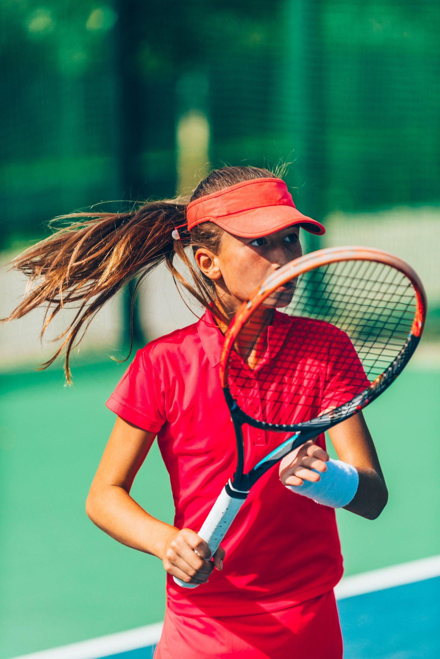 Portrait of junior tennis player